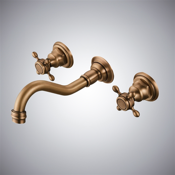 Fontana Antique Two Handles Luxury Faucet Wall Mounted