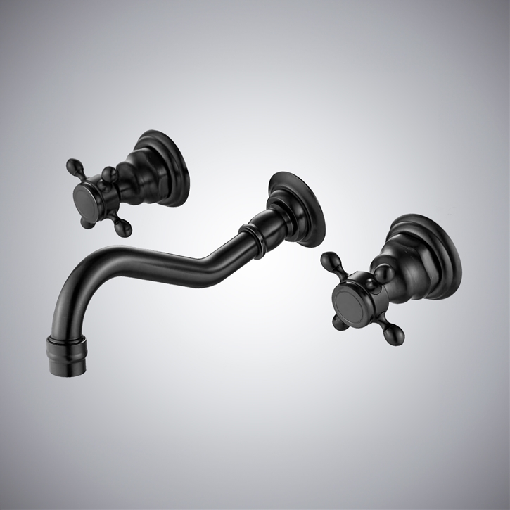 Fontana Firminy Matte Black Luxury Wall Mounted Faucet