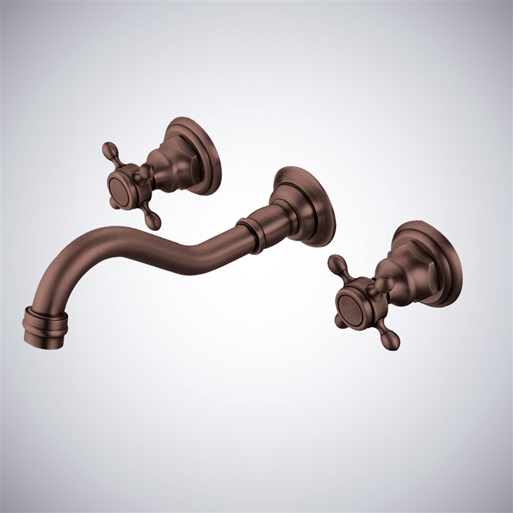 Fontana Firminy Oil Rubbed Bronze Wall Mounted Faucet With Two Handles