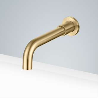Fontana Gold Houzz Touchless Bathroom Faucet  Wall Mount Commercial Sensor Faucet