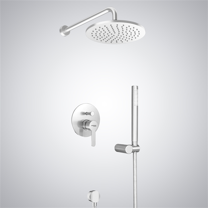 Fontana Matte White Wall Mounted Single Handle Shower Set