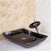Lima Hand-Painted Waterfall WashSink Chrome Brass comes with matching Faucet