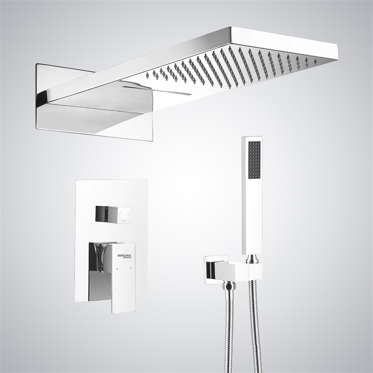 Fontana 22" Venice Matte White Multifunctional Shower Set