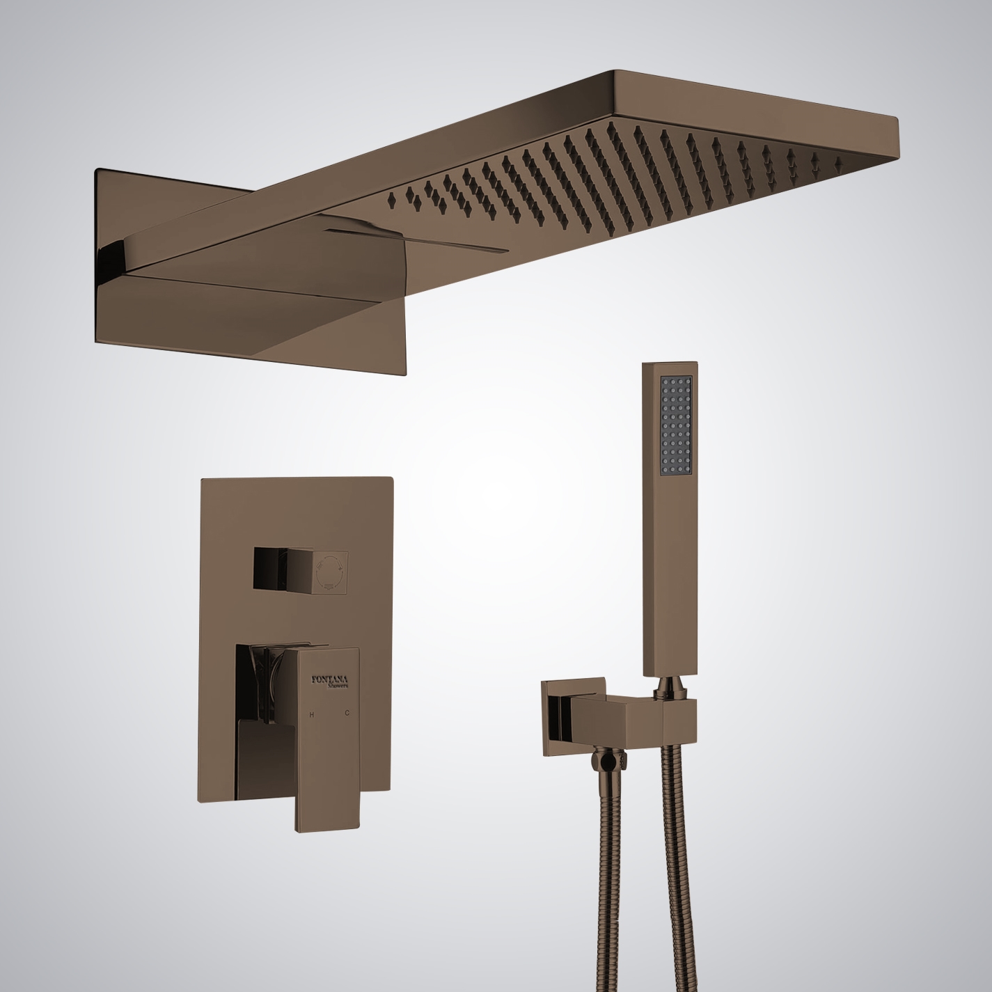 Fontana Oil Rubbed Bronze Shower Set in Venice Style