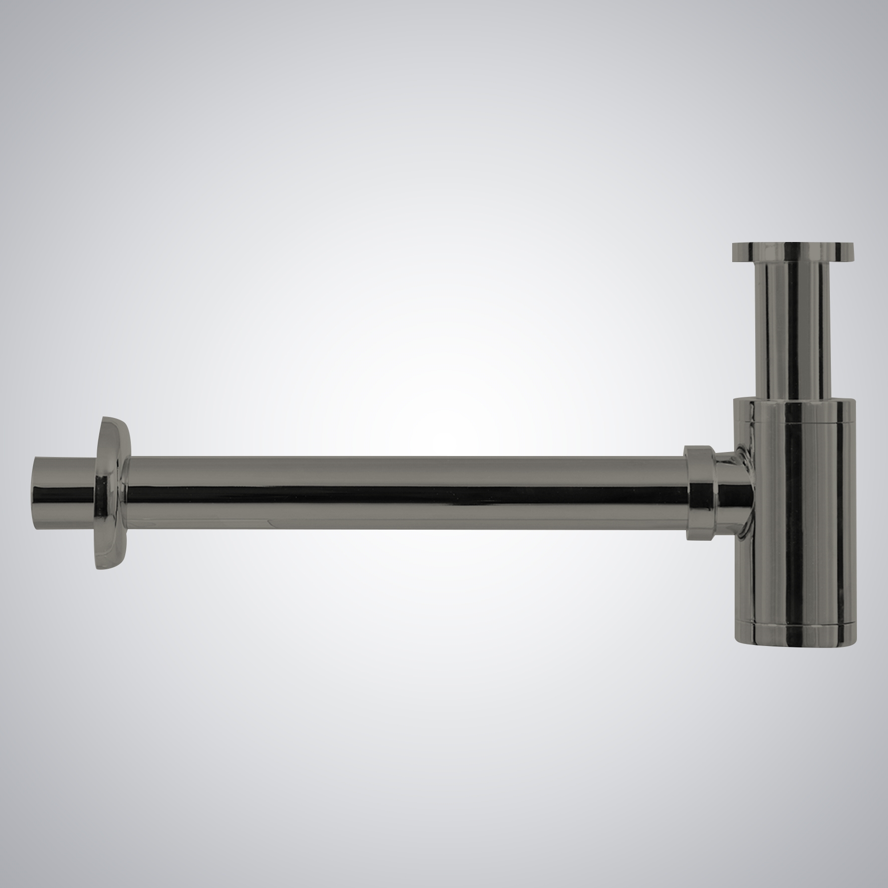 Fontana Gun Metal Gray Finish 1/4 Round Model Sink Siphon