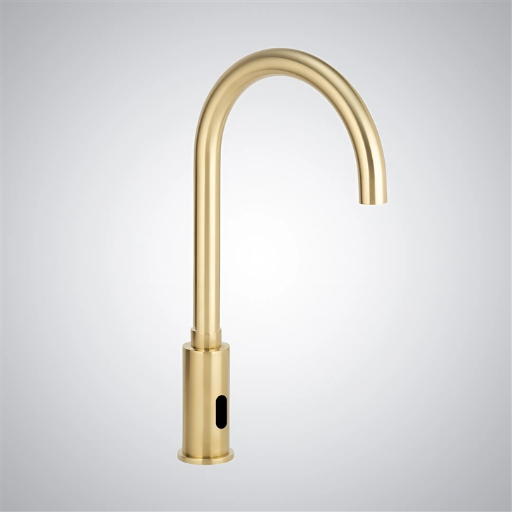 Fontana brushed gold commercial motion sensor faucet