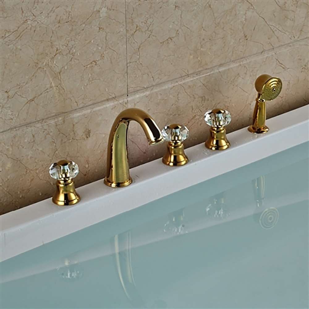Fontana Rubin Gold Widespread Bathtub Faucet
