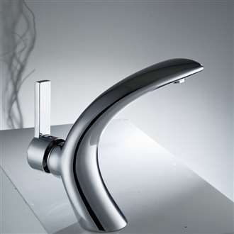 Brio Curved Shape Design Commercial faucet Revit Families Chrome Finish