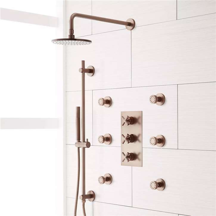 Oil-rubbed bronze shower related to the Fontana Perlude installation guide