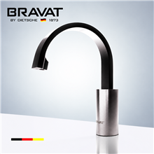 Bravat Brushed Nickel Commercial Touch Control Infrared Control Automatic Instant Hot Water Tap Electric Faucet