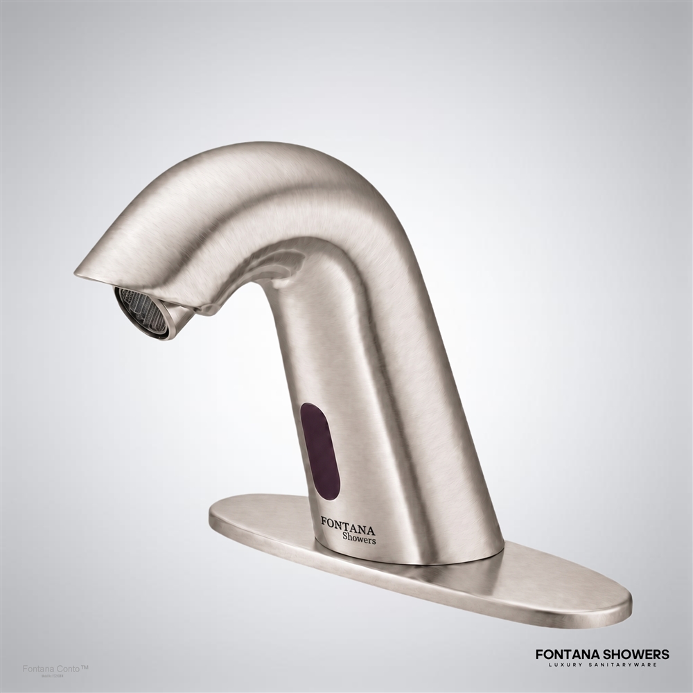 Conto Commercial Design Automatic Brushed Nickel Hands Free Faucet