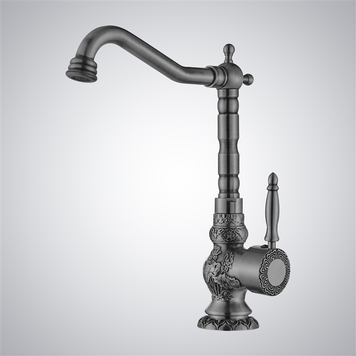 Fontana Milo Gun Metal Gray Basin Sink Faucet