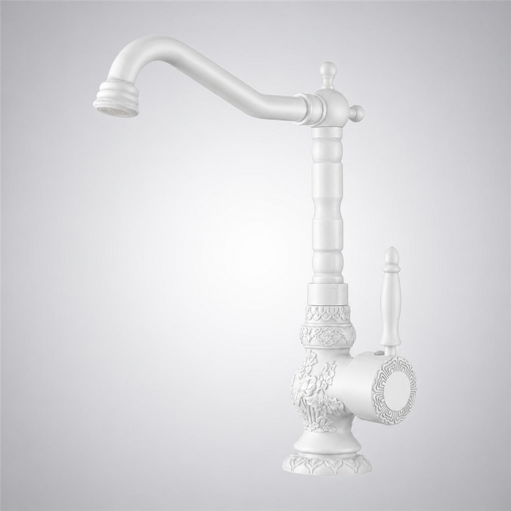 Fontana Milo Matte White Basin Faucet