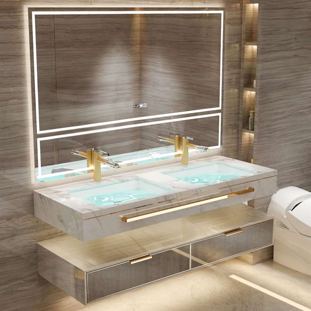 Fontana Marble Countertop And Undercounter Basin