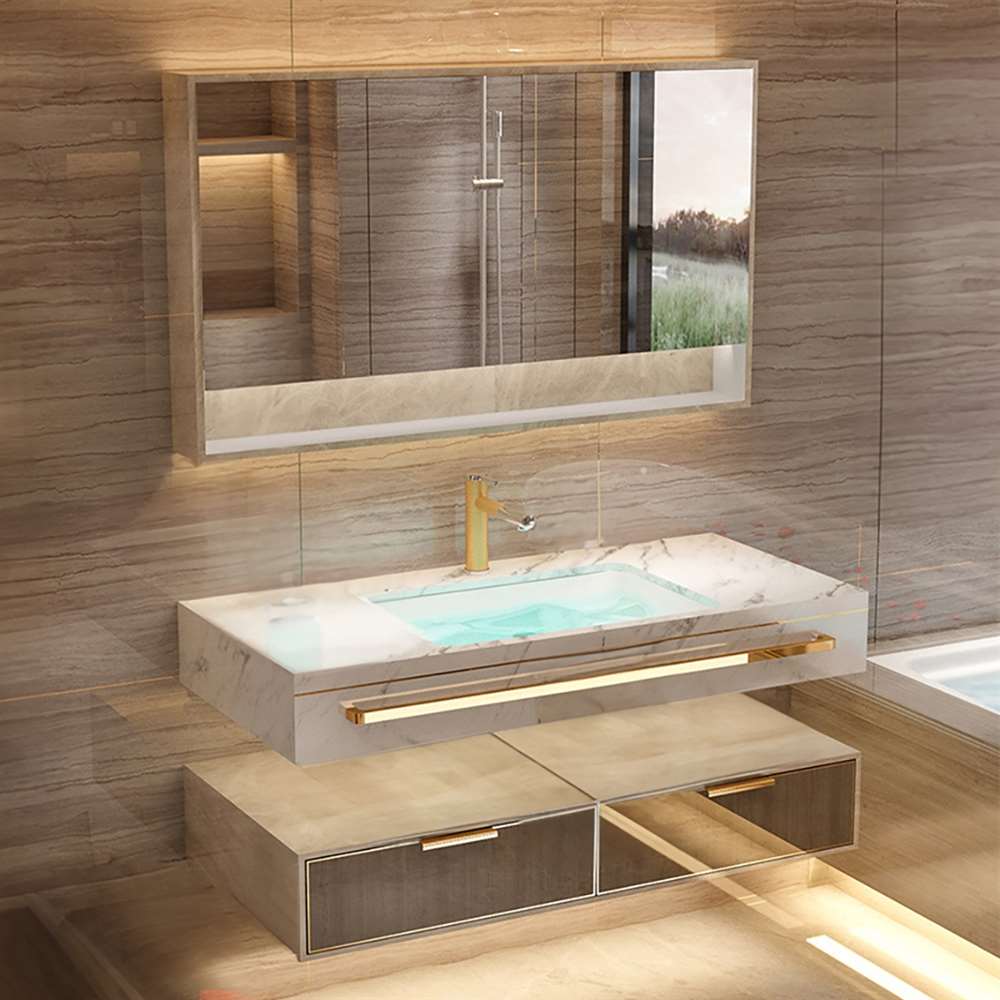 Fontana Marble Countertop and Basin Vanity