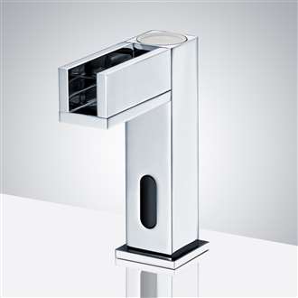 Touchless Bathroom Faucet the Fontana Contemporary Commercial Automatic Waterfall Sensor Faucet in Chrome