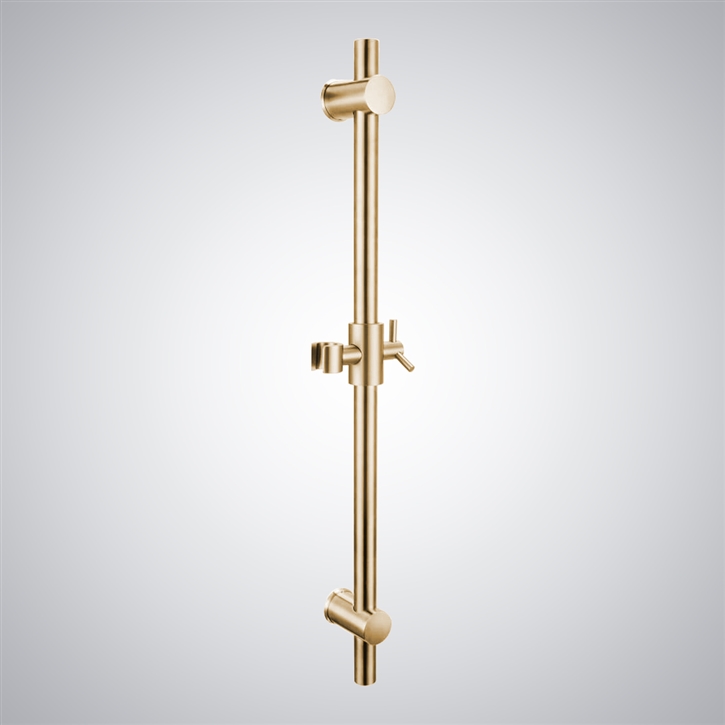 Fontana In a Brushed Gold Finish Hand Shower Sliding Bar With Adjustment Holder