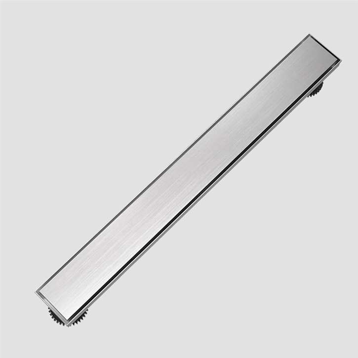 Fontana 24" Rectangular Linear Shower Drain in Brushed Nickel
