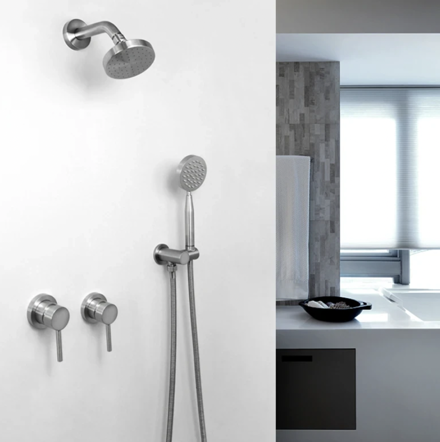 Fontana Multifunction Wall Mount Handshower In Brushed Nickel