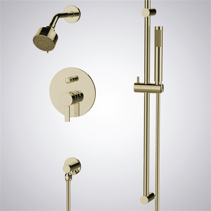 Fontana Handheld Champagne Shower Set with Hot/Cold Mixer Valve