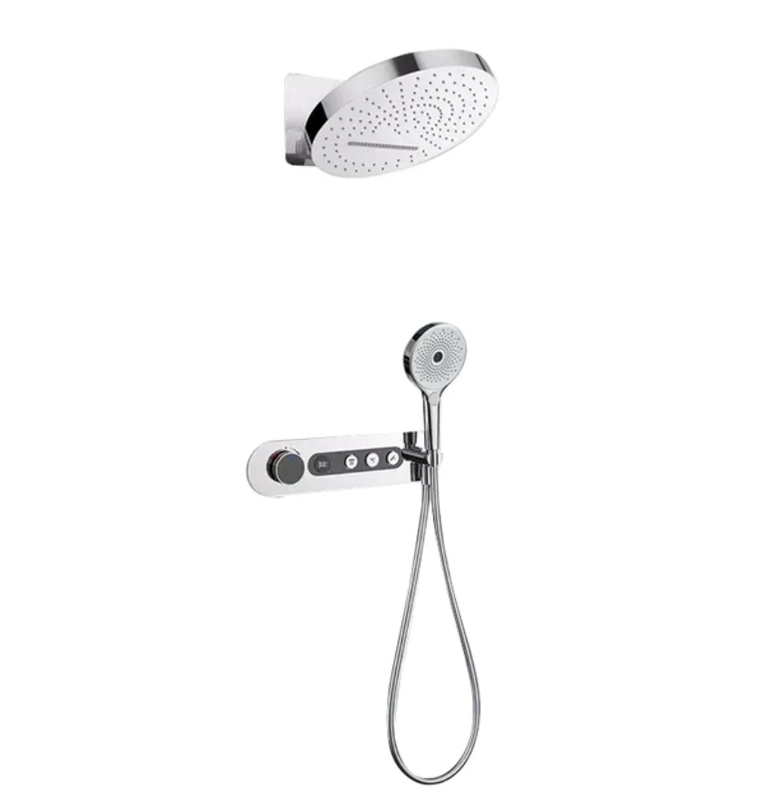 Fontana Digital Shower Oasis With Temperature Display And Waterfall/Rainfall Combo