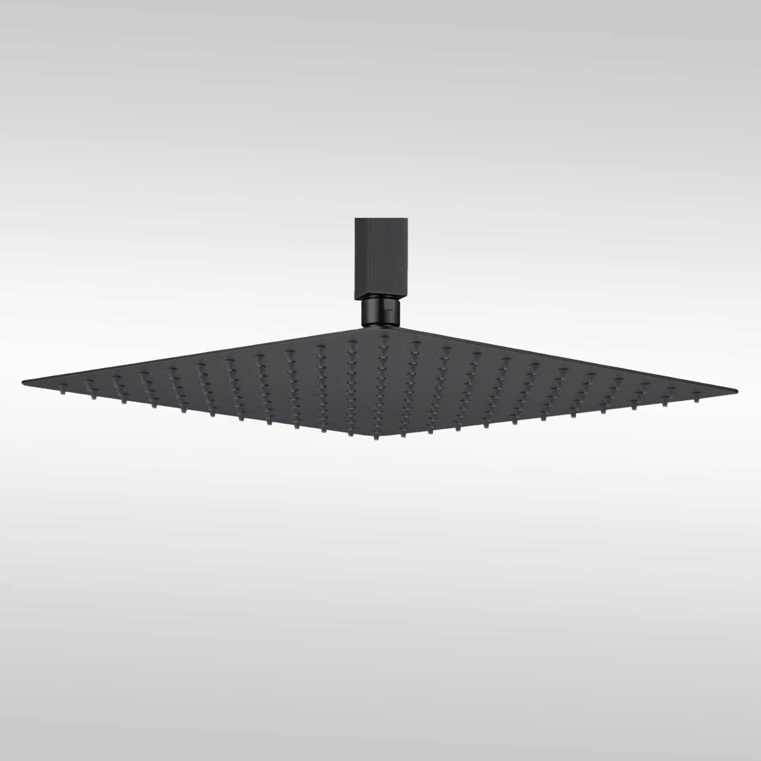 Fontana Milan Recessed Matte Black 24" Rain Shower Head