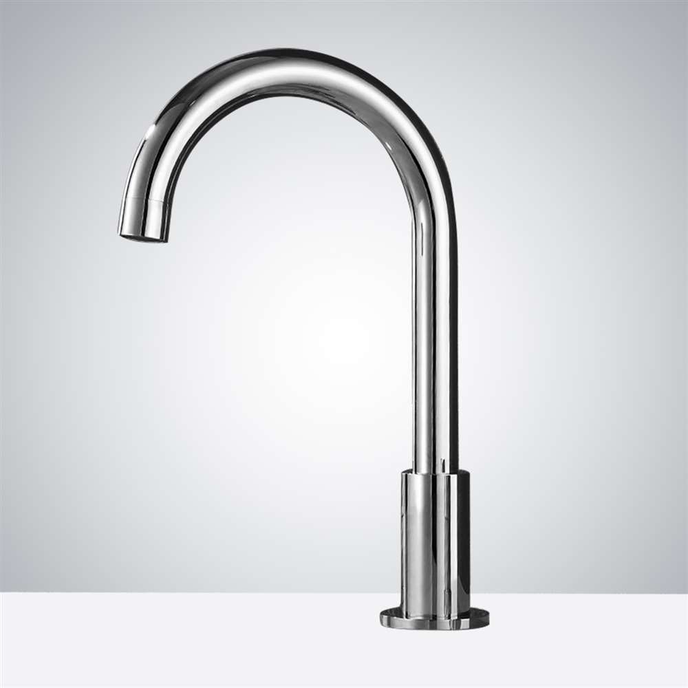Fontana FS-D511DCR commercial gooseneck automatic touchless sensor faucet for airport restrooms