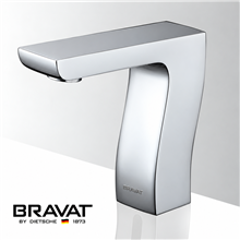 Bravat Flat Top Chrome Commercial Hands-Free Motion Sensor Faucets