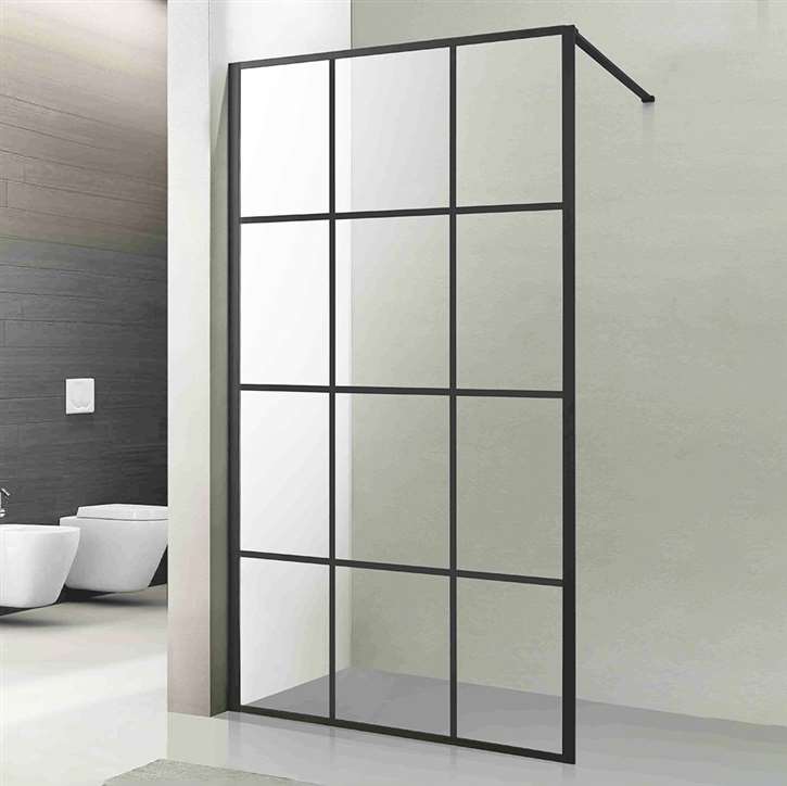 Fontana Custom-Made Douche Cabine Shower Walk-in Bathroom With a Glass Door Black Shower Screen