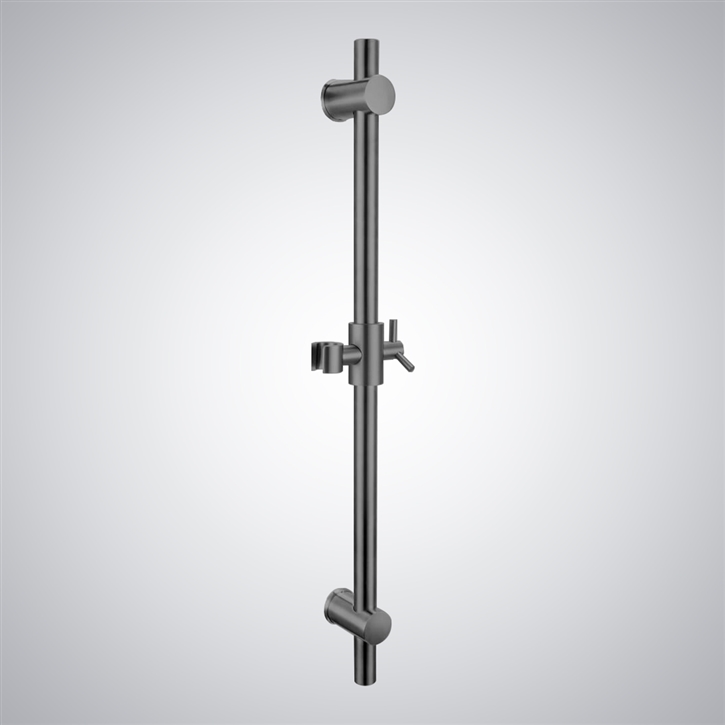 Fontana In a Gun Metal Gray Finish Hand Shower Sliding Bar With Adjustment Holder