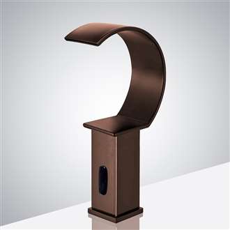 Fontana Contemporary Infrared Waterfall Commercial Automatic Motion Sensor Faucet in Light Oil Rubbed Bronze