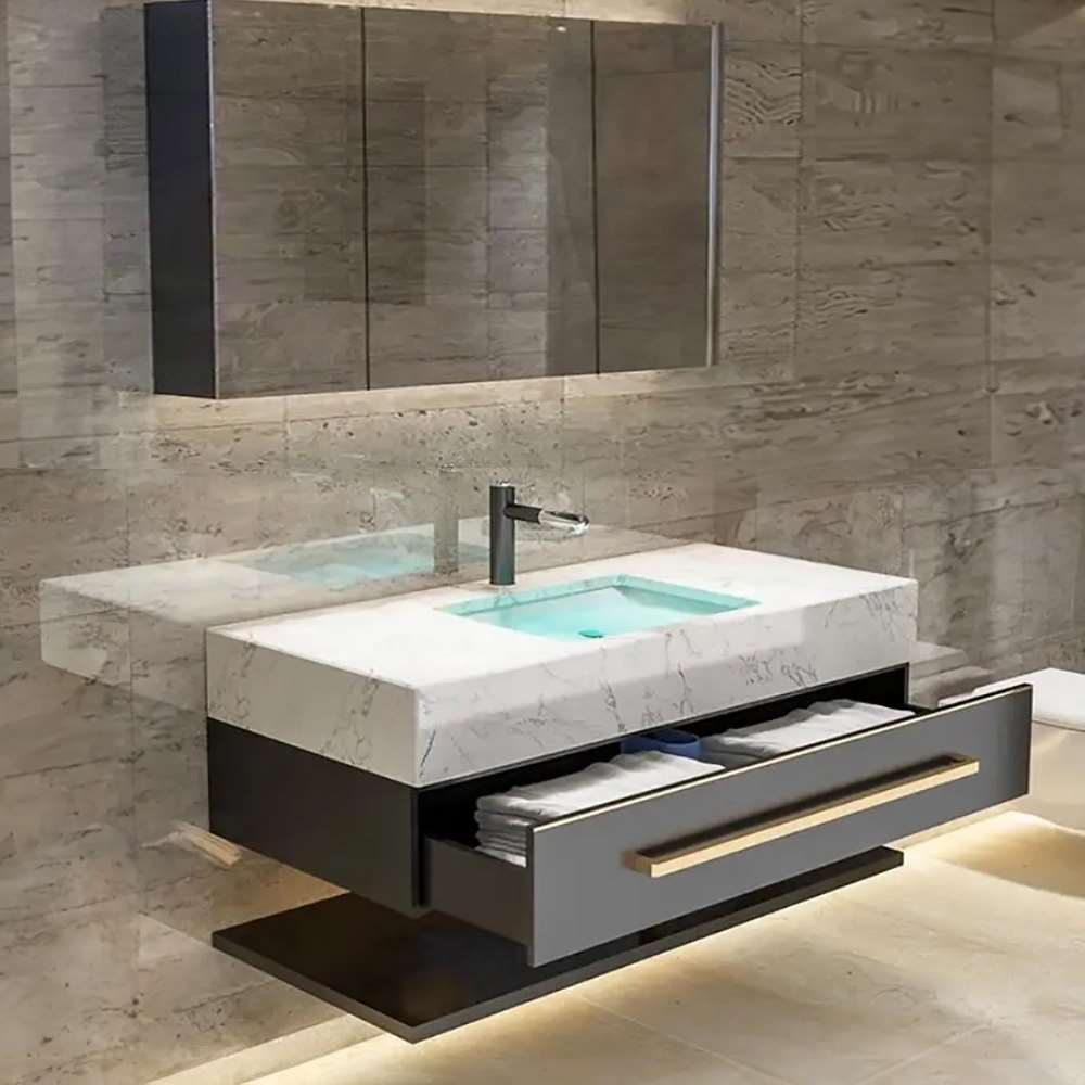 Fontana Modern Wall Mounted Luxury Nordic Sintered Stone Vanity