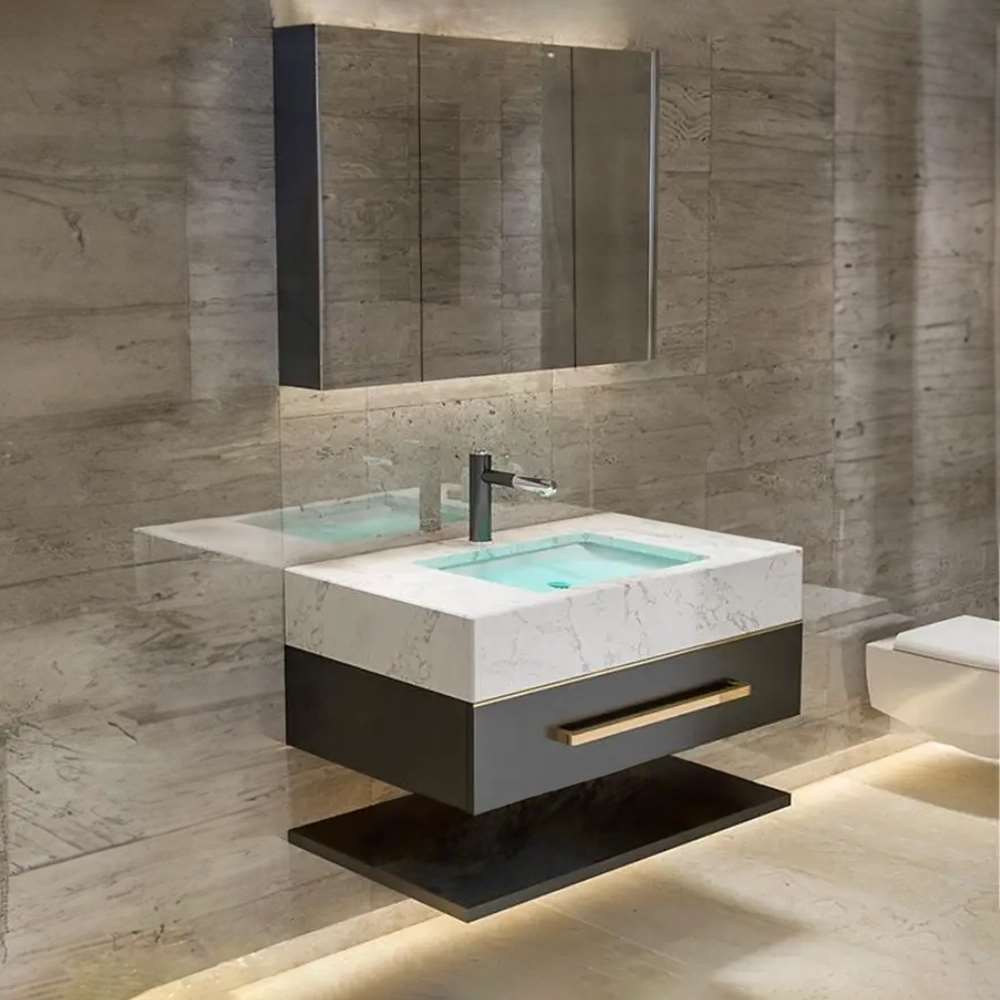 Fontana Bathroom Furniture Wood Vanity Cabinet Set