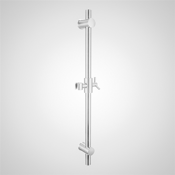Fontana In a Matte White Finish Hand Shower Sliding Bar With Adjustment Holder