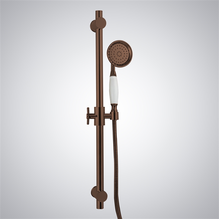 Fontana Oil Rubbed Bronze Metal Shower Sliding Bar for Bathroom with Height Adjustable Shower Head and Hose