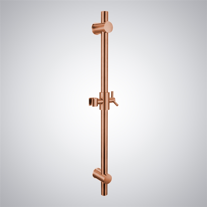 Fontana In a Rose Gold Finish Hand Shower Sliding Bar With Adjustment Holder