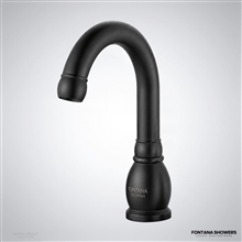 Commercial Bathroom Matte Black Automatic Touchless Sensor Faucet