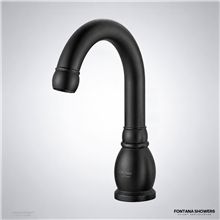 Commercial Bathroom Matte Black Automatic Touchless Sensor Faucet
