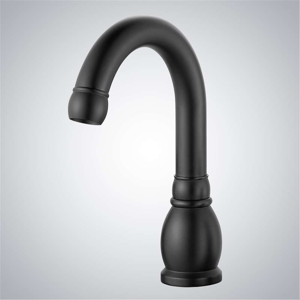 Commercial Bathroom Matte Black Automatic Touchless Faucet