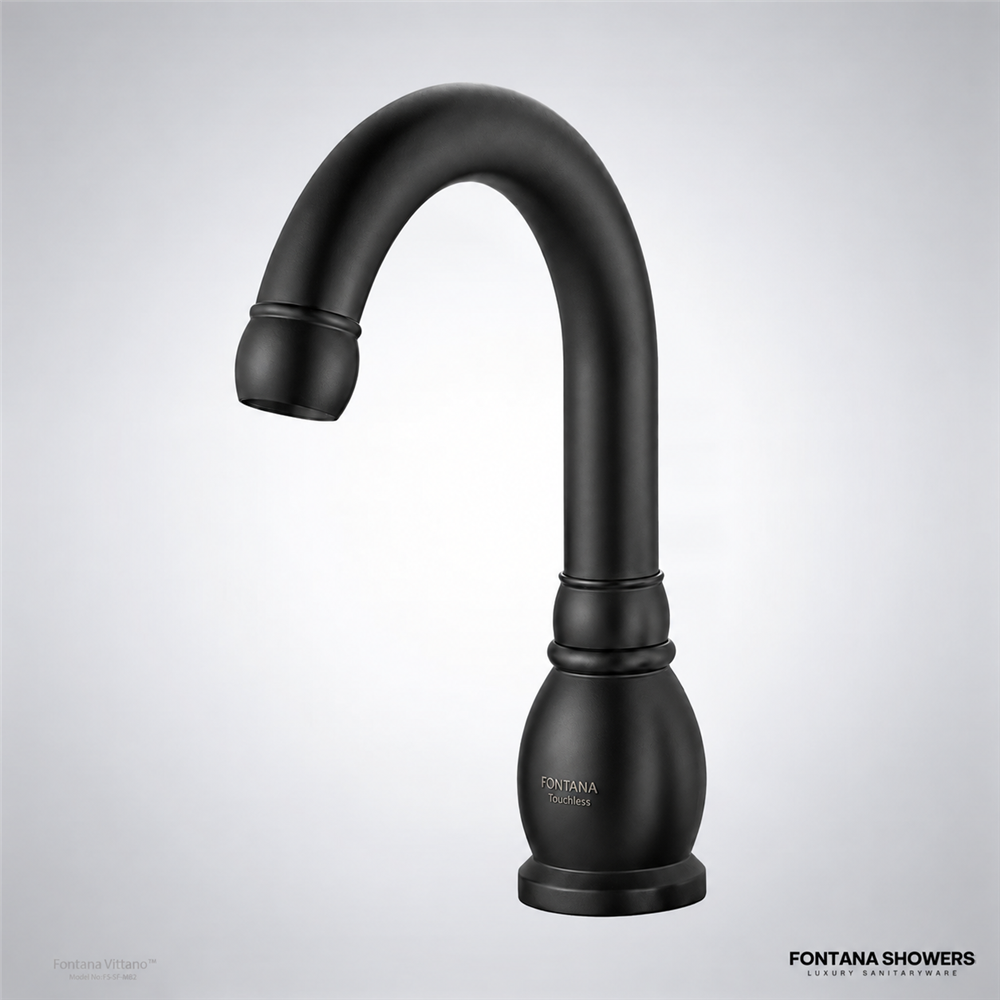 Commercial Bathroom Matte Black Automatic Touchless Sensor Faucet