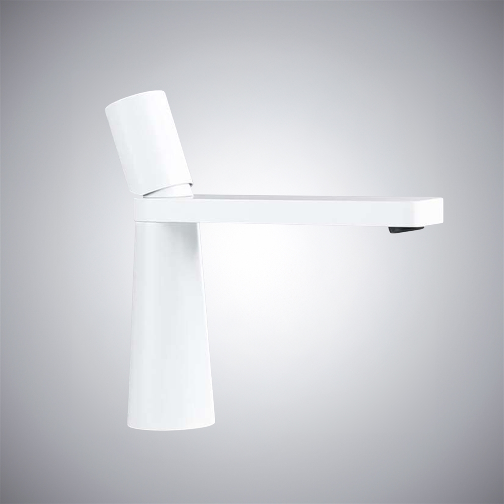 Fontana Lifford in White Finish Deck Mounted 7 Inches Short Vanity Faucet