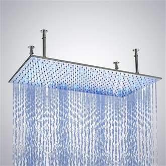 Kohler Shower Fixtures Ceiling Mount Stainless Steel LED Rain Shower Head