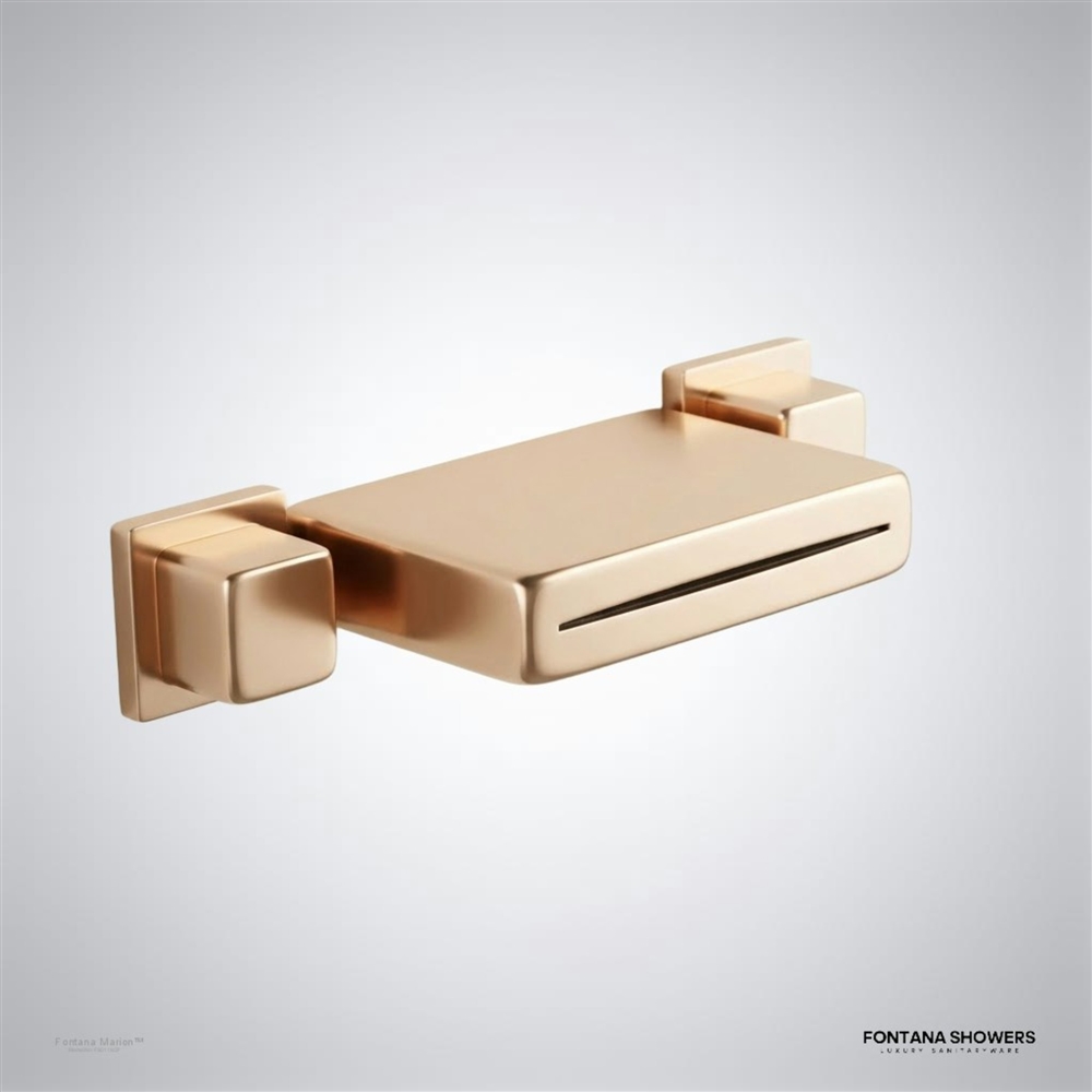 Champagne waterfall bathtub faucet