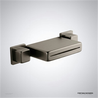 Gun metal gray waterfall tub faucet