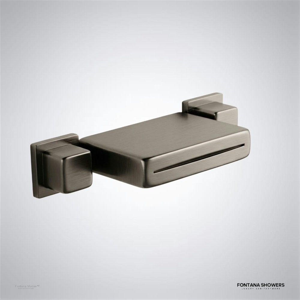 Gun metal gray waterfall tub faucet