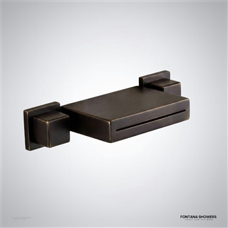 Oil rubbed bronze waterfall tub faucet