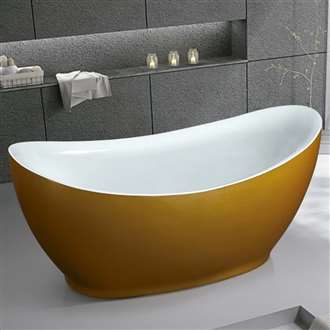 Fontana Napoli One Person Modern Simple Freestanding Indoor Bathtub in luxury bathroom setting