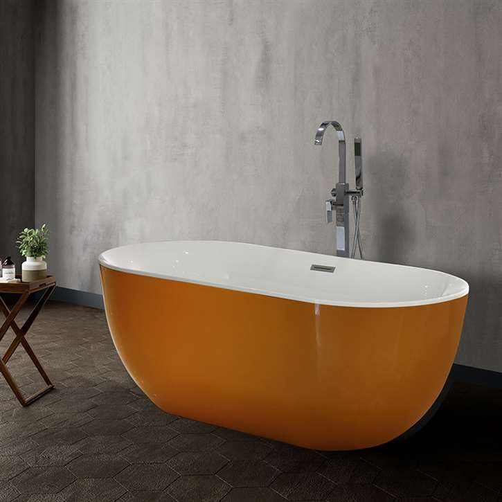 Reno Acrylic Freestanding Soak Gold Bathtub