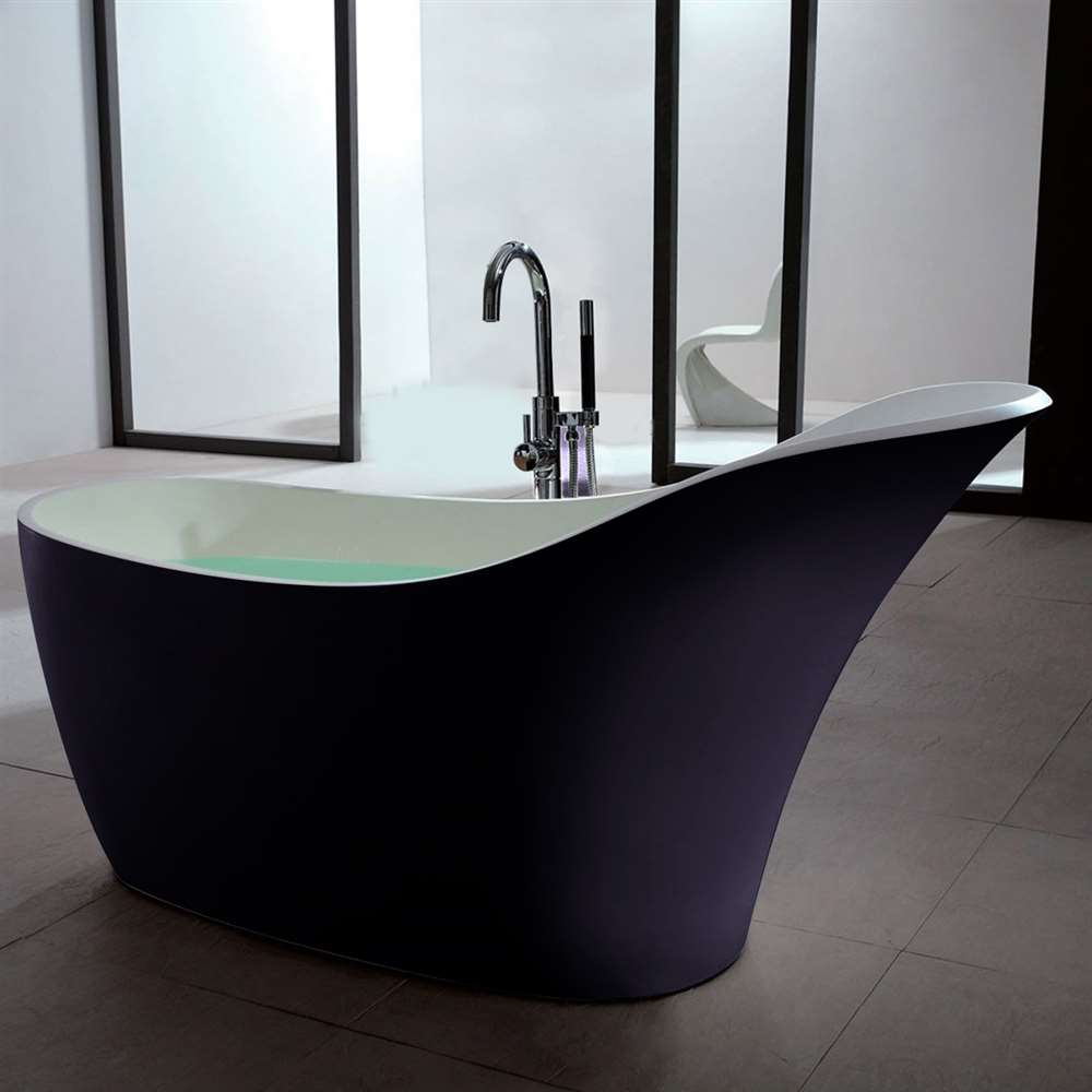 Solid Surface Stone Resin Freestanding Bathtub