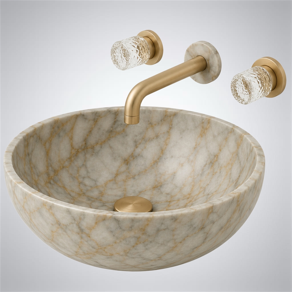 Fontana Cylindra Stylish Wall-Mounted - Brushed Gold